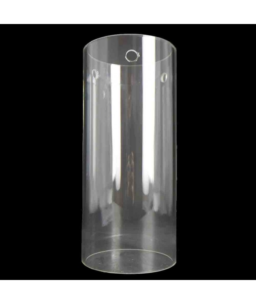 300mm Clear Glass Cylinder with 135mm Diameter and 3 Hole for Fitting